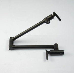 Robinet de remplissage de Pot noir Commercial à montage mural, bec à Double Joint, bras pivotant, robinet de <span class=keywords><strong>cuisine</strong></span> en laiton pliant - Product Image 3