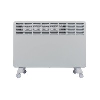 Radiateur à convection sur roulettes autoportant avec thermostat manuel, deux niveaux de puissance, appareil de chauffage intérieur
