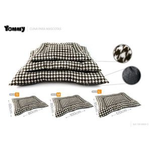 Set di 3 Tappetini per Cani in Peluche Marrone con Design a Motivo a Mille Uccelli - Product Image 1