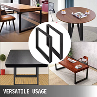 Pieds de table Cadre industriel en acier moulé Forme carrée Banc de bureau Restaurant Café Meubles de salle à manger Pieds de table en métal