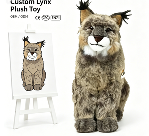 Por encargo suave animal de peluche lince juguetes de peluche animal de piel de juguete de peluche WWF juguete - Product Image 1