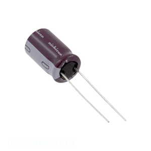 Distribuidor Autorizado, Condensador de Aluminio con Orificio Pasante, 6.8UF, 20%, 400V, RADIAL, 6.8 uF, UCS2G6R8MPD1TD - Product Image 1