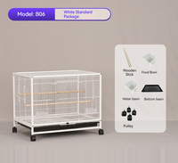 Cage à oiseaux pliable en fil d'acier multicouche pour perroquets et pinsons, grande capacité, utilisation intérieure/extérieure