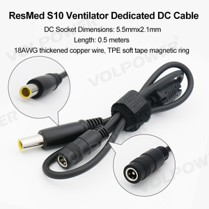 Prise DC5521 --- <span class=keywords><strong>ResMed</strong></span> AirSense10 + Fiche DC5521 --- <span class=keywords><strong>ResMed</strong></span> AirSense 10 <span class=keywords><strong>ResMed</strong></span> <span class=keywords><strong>S10</strong></span> Ventilateur Câble DC dédié pour ventilateur - Product Image 3