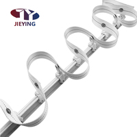 Rail de rideau flexible Jieying pour plafond, ovale, courbé en forme de S, pour salle de bain, douche, rail encastré