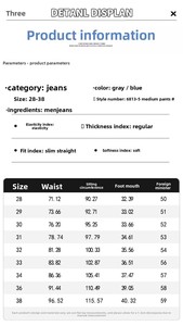 Pantaloncini in denim elasticizzati ricamati a gamba dritta da uomo, estivi 2026, nuovi, popolari, a mezza lunghezza, slim-fit - Product Image 5