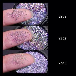 Nouvelles perles rondes miniatures 3D <span class=keywords><strong>effet</strong></span> sirène magique, caviar pour ongles réfléchissant avec <span class=keywords><strong>effet</strong></span> <span class=keywords><strong>bulle</strong></span> laser, en cristal de verre et strass - Product Image 2