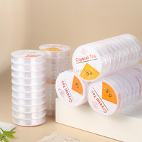 Cordón Elástico Transparente de 0.4-1.0mm para Hacer Pulseras, Hilo de Cristal para Abalorios, Cuerda para Joyería