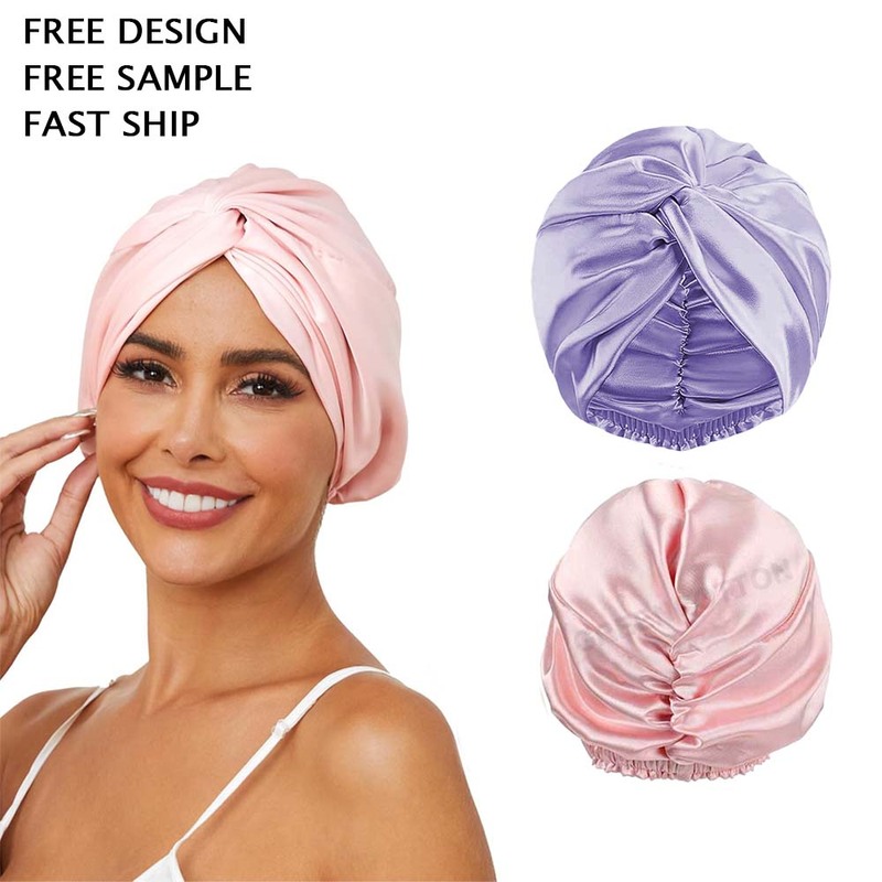 Custom logo Silk Hair Cap 100