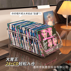 Estante para CD, caja de almacenamiento de escritorio para CD, discos de vinilo, discos ópticos y cintas, estante de exhibición de álbumes - Product Image 5