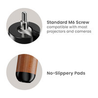 Chevalet de studio Support universel pour projecteur Vente en gros OEM ODM Design élégant Trépied pivotant et rotatif Support pour projecteur en bois