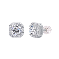 Boucles d'oreilles pendantes brillantes en argent sterling S925 plaqué or 18 carats avec diamants de laboratoire sur mesure pour femmes, accessoires de bijouterie en gros