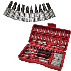 Coffret d'outils de réparation automobile 53 pièces, kit d'outils mixtes, clés à douille et clés à cliquet - Product Image 5
