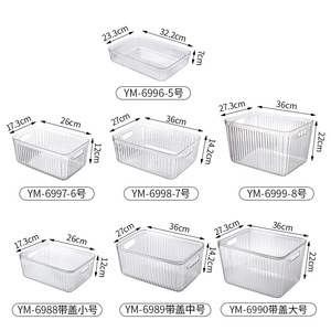 Storage Box With Lid Rectangular Stackable Toy Organizer For Home Desktop Wardrobe Clothing Storage - Product Image 5