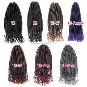 Vente en Gros Mèches <span class=keywords><strong>Afro</strong></span> Crépues Torsadées Goddess Faux Locs pour Tresses à Crocheter Cheveux Synthétiques pour Tresses Africaines 18 Pouces - Product Image 2