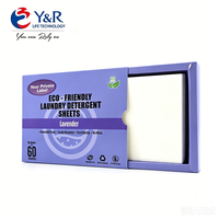 Feuilles de lessive écologiques 80 lavages 40 feuilles sans bidon en plastique Faible mousse Ingrédients hautement actifs Pour vêtements
