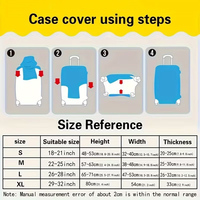 19-32 pouces sérigraphie épaississement couche d'air anti-poussière haute élastique spandex polyester boîte à bagages valise housse de protection