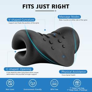 2022 Relaksasi Leher dan Bahu, Alat Traksi Serviks Portabel Peregang Leher, Korektor Postur Leher Bantal Chiropractic - Product Image 2