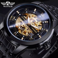 Individuelles Logo Neue Herren Mode Casual Business Sport Hangzhou Skelett Wasserdichte Leuchtende Automatische Mechanische Uhr