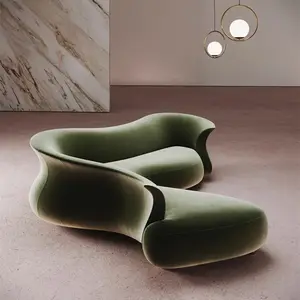 Sofá de Diseño Nórdico, Nuevo Sofá Artístico Personalizado para Hotel, Villa, Vestíbulo, Sofá Curvo Informal para Recepción - Product Image 1