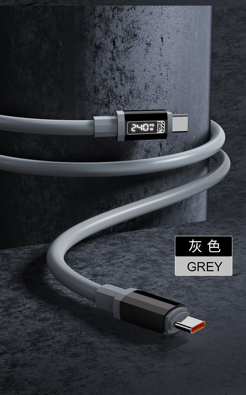PD240W Fast Charge Data Cable - Intelligent LED Display