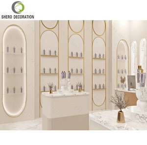 New <b>Perfume</b> Shop Decoration <b>Ideas</b> Customized High Grade Wooden Wall <b>Perfume</b> Display <b>Cabinet</b> For <b>Perfume</b> Showcase - Product Image 4