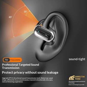 Écouteurs Bluetooth OWS à réduction de bruit pour le sport, à fixation auriculaire, mono, avec affichage numérique, étanches, pour la conduite - Product Image 4