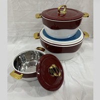 Juego de 3 Recipientes Térmicos para Alimentos de Lujo, 1.8L, 3.5L y 6L, Recipientes Aislados para Servir y Almacenar Alimentos