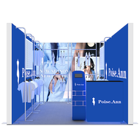 Stand d'exposition modulaire 10x10 facile à monter avec écran rétroéclairé pour vêtements