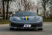 Pour Ferrari 488 GTB mise à niveau Pista style fibre de carbone pare-chocs avant couverture pare-chocs arrière spoiler jupe latérale couverture kit carrosserie complet