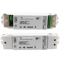 Contrôleur de variateur d'intensité RGB CCT V3 DC12V 24V 3 canaux 2.4G RF pour bande LED avec télécommande, charge maximale 288W