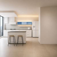 Îlot de cuisine et salle à manger intégrés de luxe moderne, mobilier sur mesure pour toute la maison, idéal pour la rénovation résidentielle et les projets immobiliers
