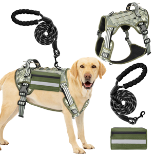 High Quality Wholesale Factory Price Outdoor Bite Proof Weighted Chest Vest Functional Tactical <b>Large</b> <b>Dog</b> Training Harness - Product Image 1