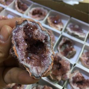 Tự Nhiên Chất Lượng Cao Vượt Trội Lớn Pha Lê Cụm Màu Hồng Thạch Anh Tím Rutlie Cụm Cho Trang Trí - Product Image 2