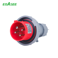 Prise et Fiche Industrielles Étanches à l'Eau et à la Poussière EBASEE ou OEM 16A / 32A / 63A / 125A IP44 IP67 3/4/5 Broches