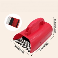 Recogedor de Bayas de Plástico Ligero para Jardín con Mango Ergonómico, Herramienta de Cosecha Rápida de Frutas para Arándanos y Frambuesas