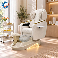 Fauteuil de pédicure professionnel moderne de luxe pour salon de manucure, avec massage et spa pour les pieds