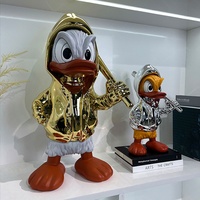 Décoration en résine Donald Duck pour la maison, salon, chambre d'enfant, meuble TV, table basse, poupée créative mignonne de luxe léger