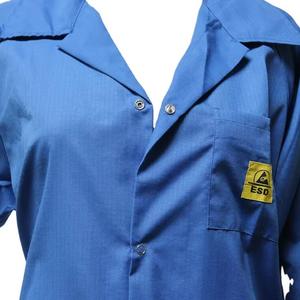 ملابس نسائية يمكن إعادة استخدامها <span class=keywords><strong>ESD</strong></span> من الألياف الموصلة قطن بوليستر مقاوم للانزلاق معطف معطف للمعمل - Product Image 2