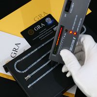Pulsera de tenis de moissanita azul real de plata S925 de 5 mm, cadena de eslabones clásica con diamantes de laboratorio, joyería de imitación de diamantes de alta calidad