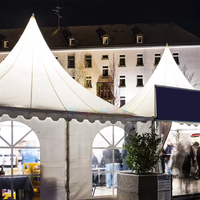 Tente de marché en PVC imperméable pour événements, pagode, chapiteau, tente de salon professionnel, tente de fête, auvent pop-up, tente de mariage
