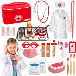 Durable de haute qualité utilisant divers enfants faisant semblant de jouer avec des jouets docteur en bois - Product Image 2