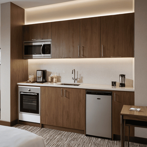 Hôtel haut de gamme petite mini kitchenette compacte chambre kitchenette armoire avec évier et appareils de cuisine - Product Image 5
