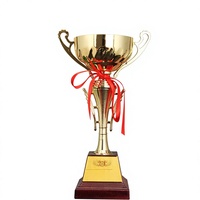 Trophées et médailles en métal en gros, thème sportif, plaqués or, ornements décoratifs en laiton/cuivre, style chinois, alliage, origine Chine