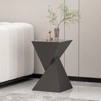 Table basse moderne de luxe en métal, de forme carrée, géométrique, table d'appoint mobile pour salon, maison