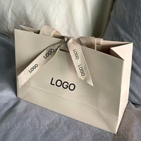 Sac fourre-tout publicitaire en carton blanc avec poignée miroir argentée personnalisée pour la mode