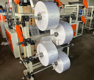 HDPE LDPE 4 lignes de fabrication automatique de sacs de <span class=keywords><strong>t</strong></span>-shirts en plastique sac de transport machine de fabrication de sacs en plastique - Product Image 2