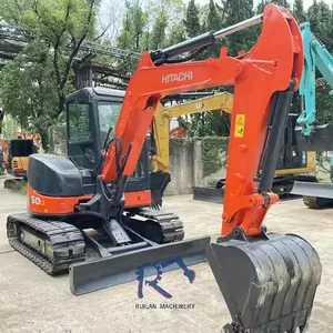 RuiLan Used Mini Excavator Hydraulic Crawler Digger Supplier Hitachi ZX50 Engine Machine