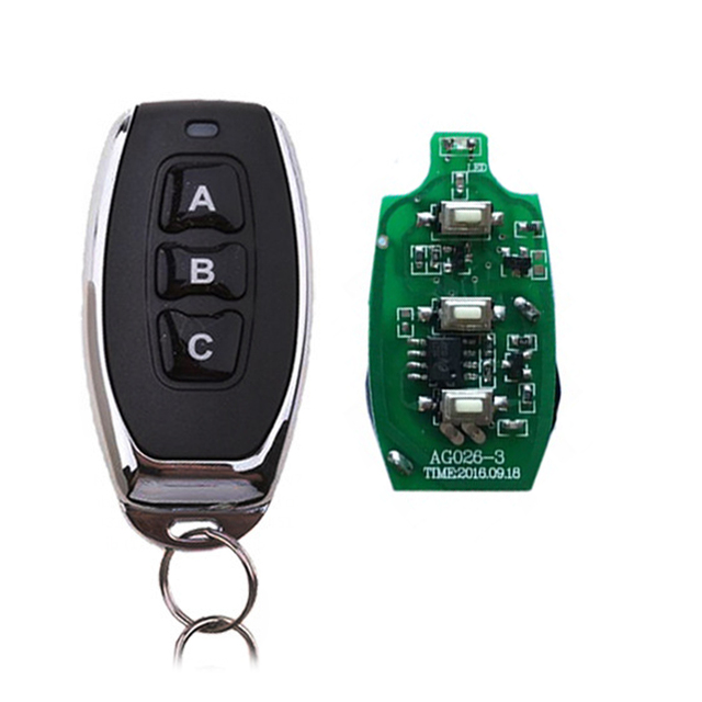 433.92mhz ABS Plastic Automatic Transmitter Wireless RF Remote Control with Learning Code for Garage Door Opener Home Automation