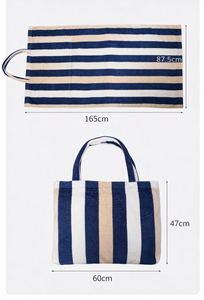 Bolsos de Playa Elegantes de Color Sólido, Tipo Tow-in-One, Personalizados, de Gran Capacidad, para Mujer, de Tela de Rizo, para Piscina y Playa - Product Image 2